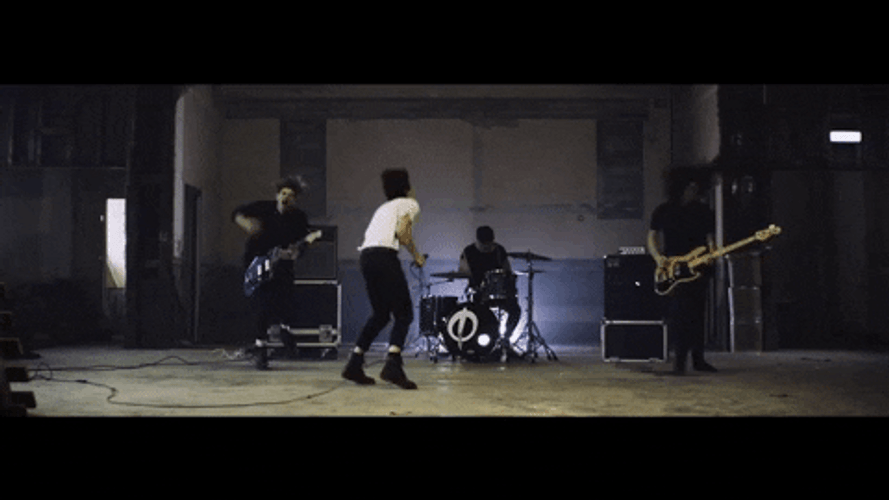 Rockstar Men Headbanging GIF