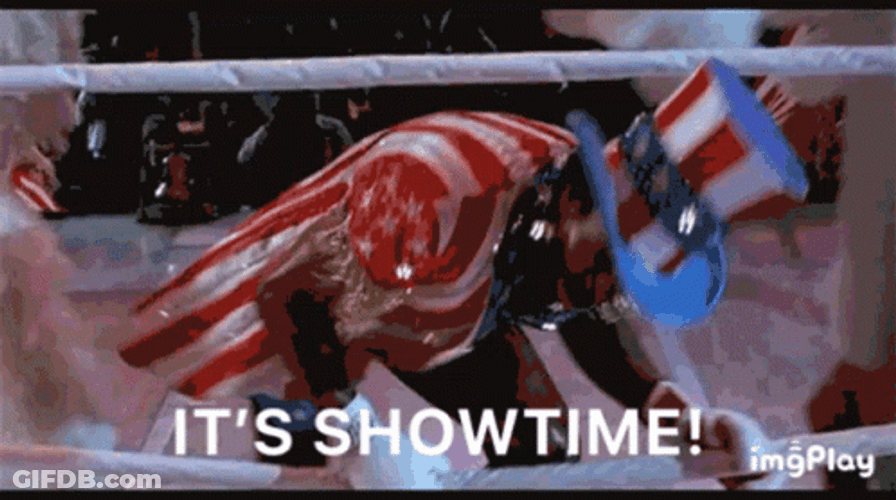 Rocky 4 Apollo Creed American Costume GIF