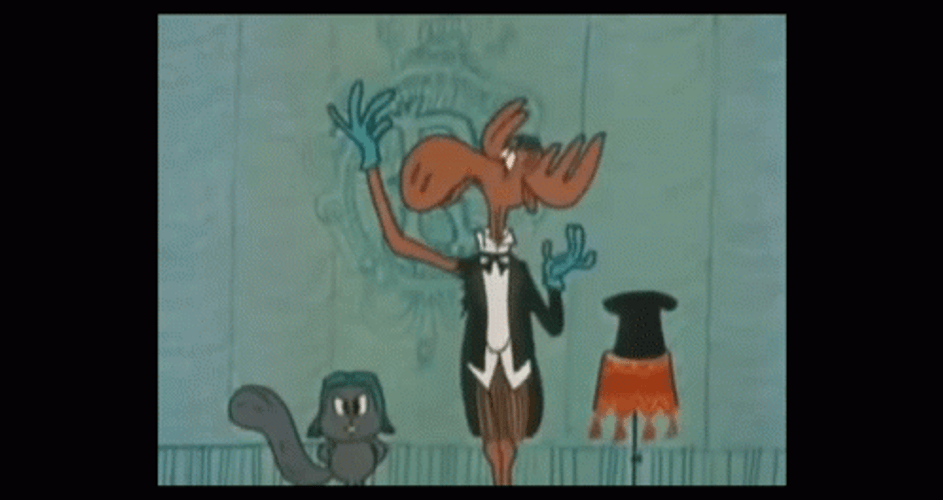 Rocky And Bullwinkle Lion Magic Scene GIF