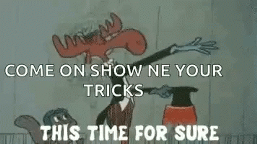 Rocky And Bullwinkle Performs Magic GIF