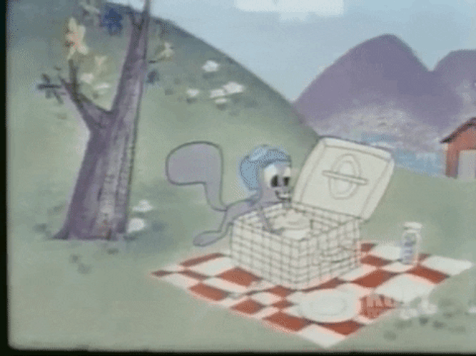 Rocky And Bullwinkle Picnic Party GIF