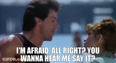 Rocky Balboa Afraid GIF
