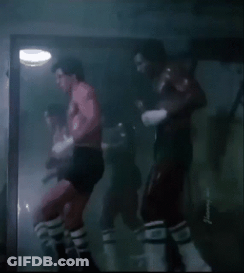 Rocky Balboa Apollo Creed Footwork Training GIF