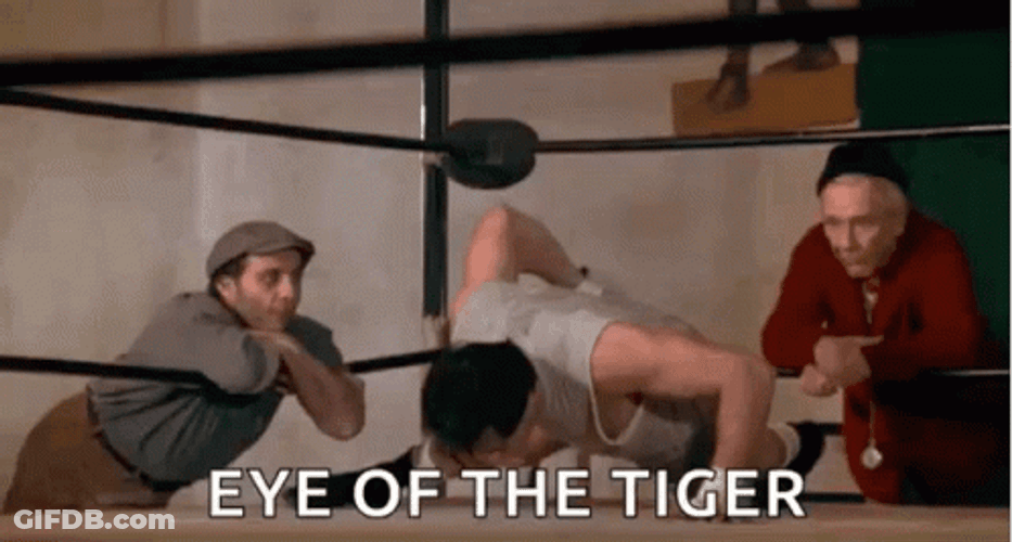 Rocky Balboa Push Up Training GIF