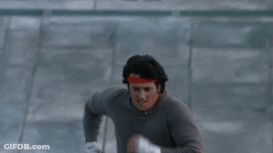 Rocky Balboa Sylvester Stallone Stair Training GIF
