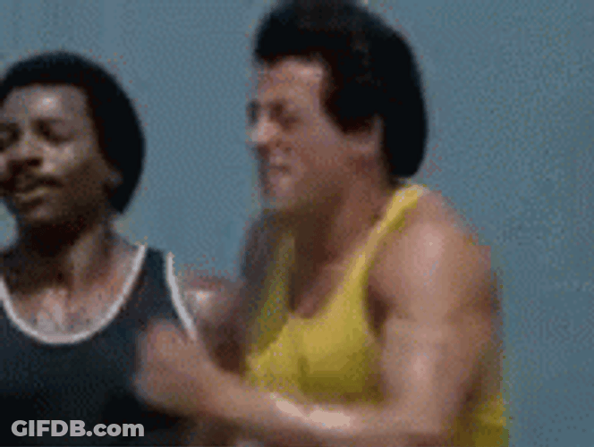 Rocky Balboa Training Done Celebrating GIF