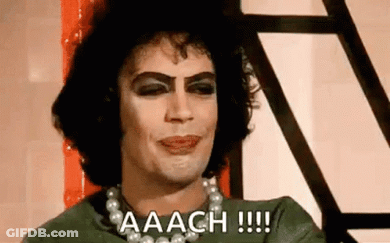 Rocky Horror Picture Show Meatloaf Eye Roll GIF