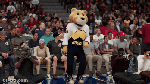 Rocky Mascot Dancing GIF