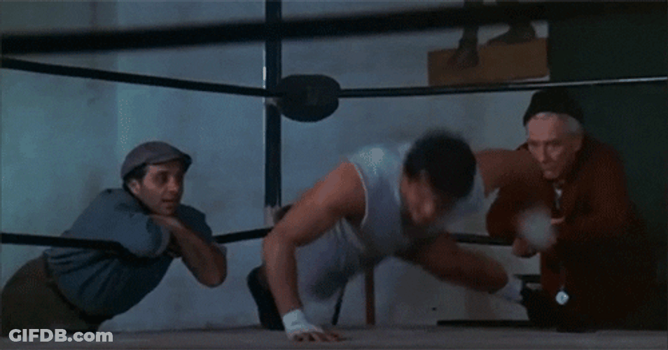 Rocky Push Ups Single-Handed GIF