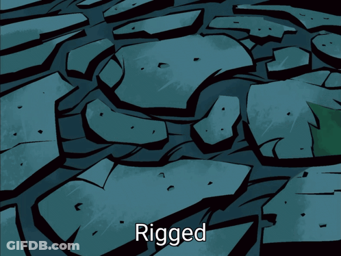 Rocky Surface With Word Rigged GIF