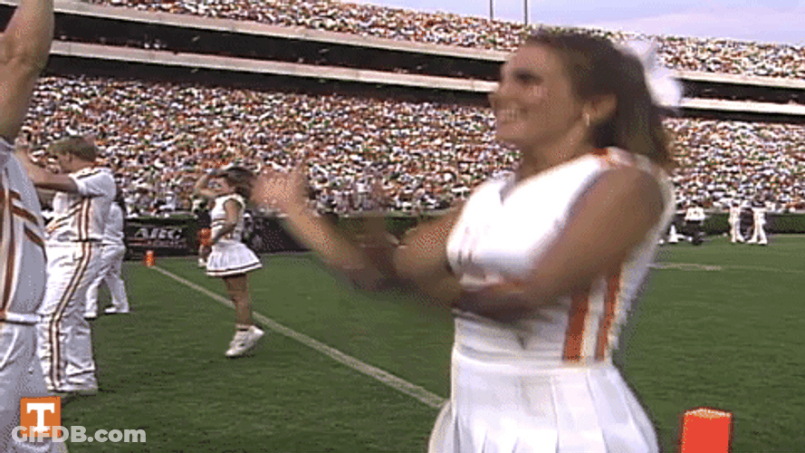 Rocky Top Cheerleader Cheering GIF