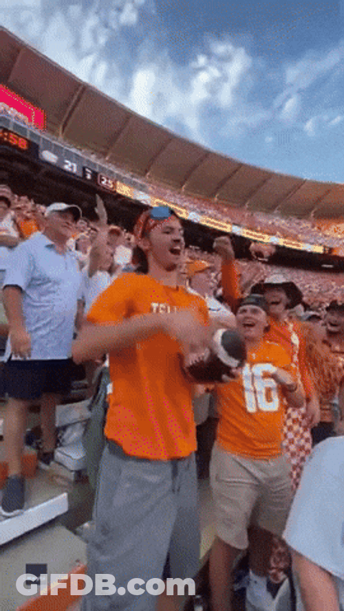 Rocky Top Fan Throw Ball Back GIF