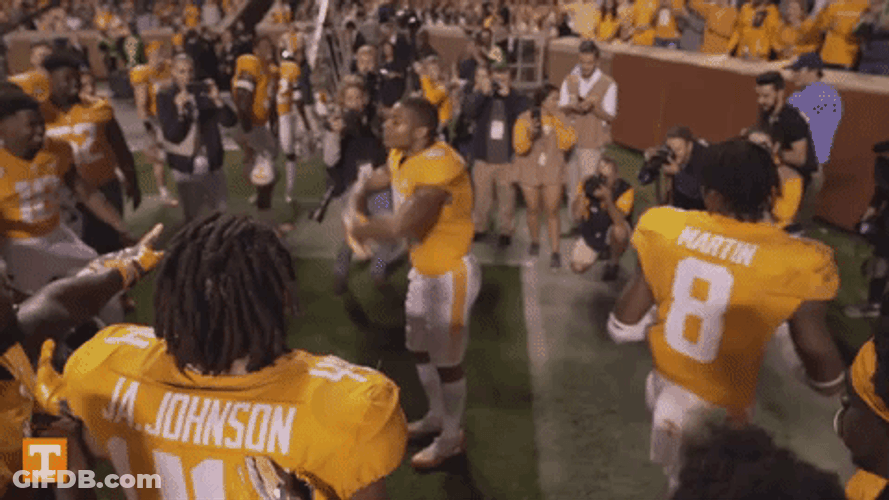 Rocky Top Player Doing Backflip GIF