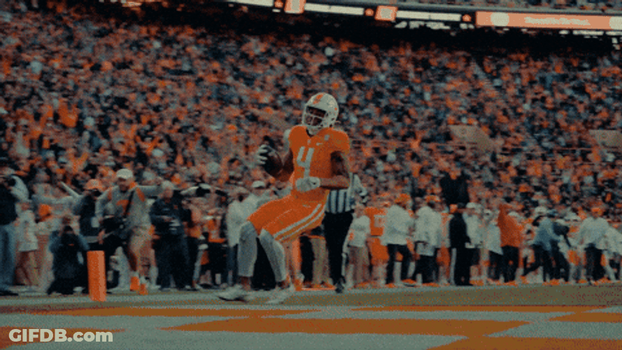 Rocky Top Player Holding Ball GIF