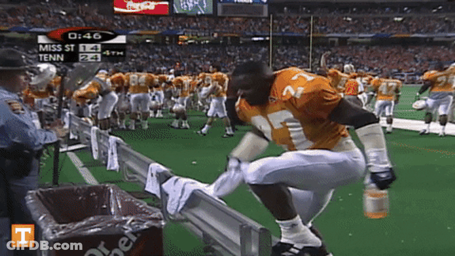 Rocky Top Player Waving His Towel GIF