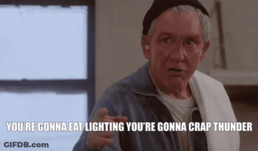 Rocky Training Old Man Burgess Meredith GIF