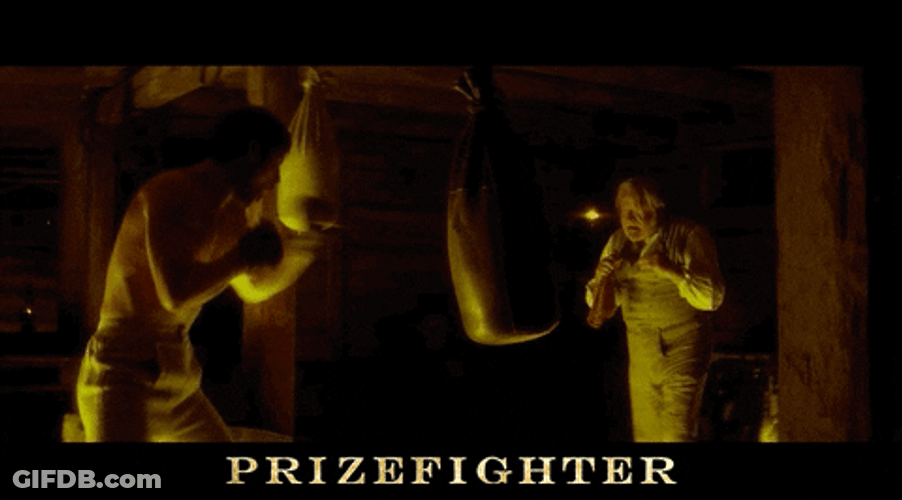 Rocky Training Punching Bag Work Out GIF
