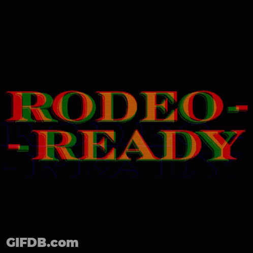 Rodeo Ready In Red, Green, Yellow GIF
