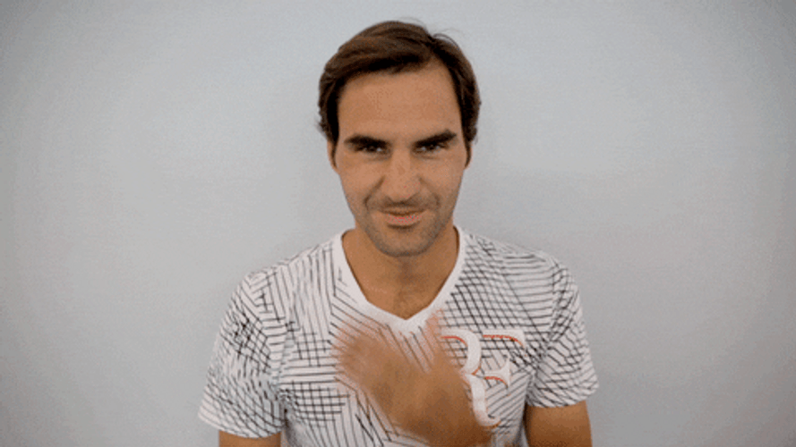 Roger Federer Blowing A Kiss GIF