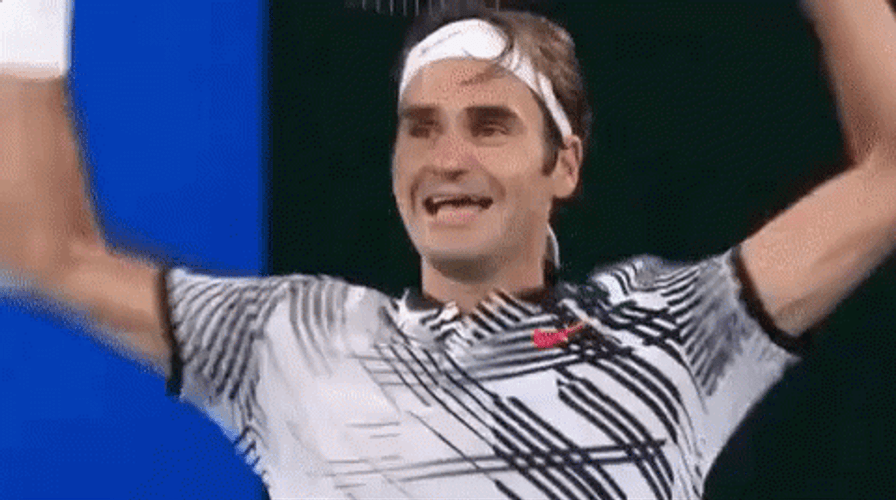 Roger Federer Jumping So High Up GIF