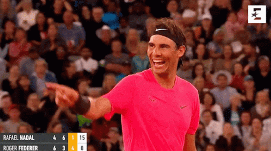 Roger Federer Laughing And Pointing Something GIF
