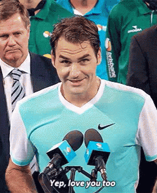 Roger Federer Love You Too GIF