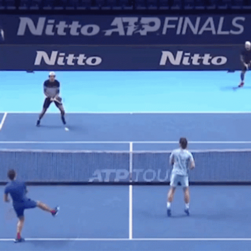 Roger Federer On Doubles GIF