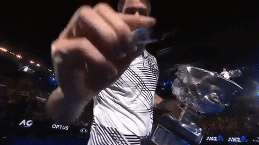 Roger Federer Signing An Autograph GIF