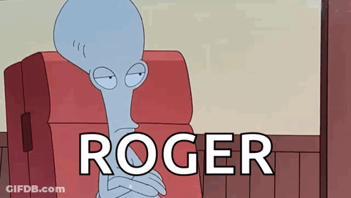 Roger From American Dad Sitting Crossed Arms GIF