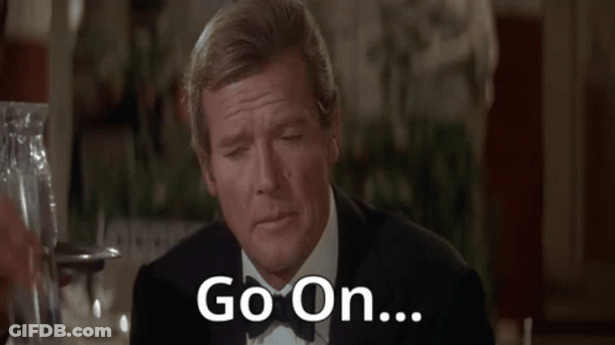 Roger Moore Go On GIF
