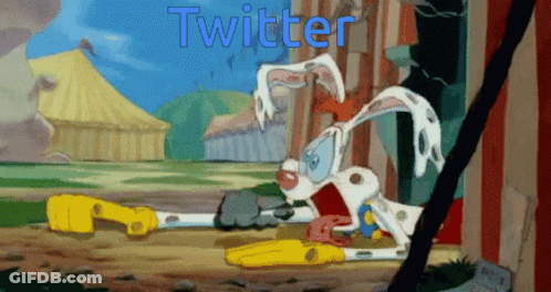 Roger Rabbit Lying On Ground Twitter GIF