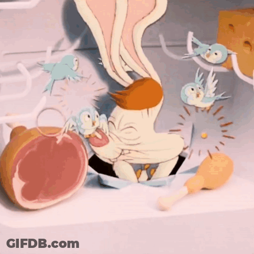 Roger Rabbit Says Cut Cut Cut Out Cut Cut In The Fridge GIF