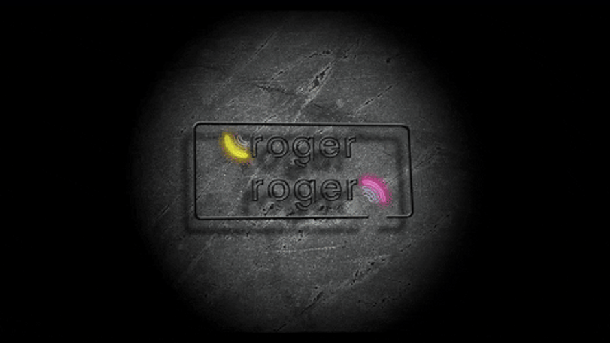 Roger Roger Neon Signage Logo GIF