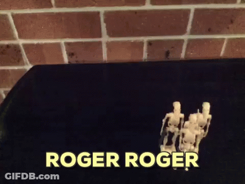 Roger Roger Written In Yellow GIF