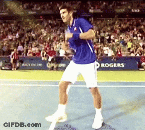 Rogers Is The Sponsor Of This Tennis Player 'S Shirt GIF