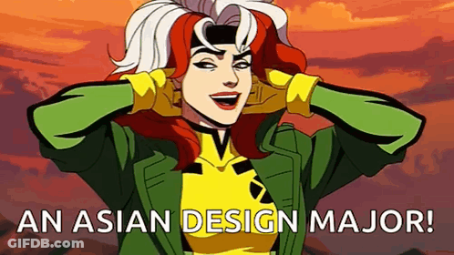 Rogue Cartoon With Asian Design Major GIF