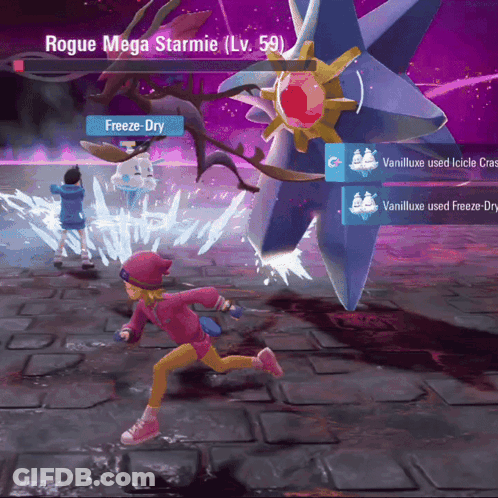 Rogue Mega Starmie Lv 59 Video Game Screenshot GIF