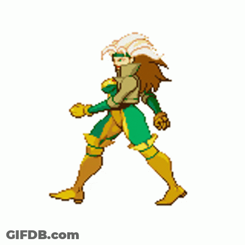 Rogue Xmen Power Walking GIF