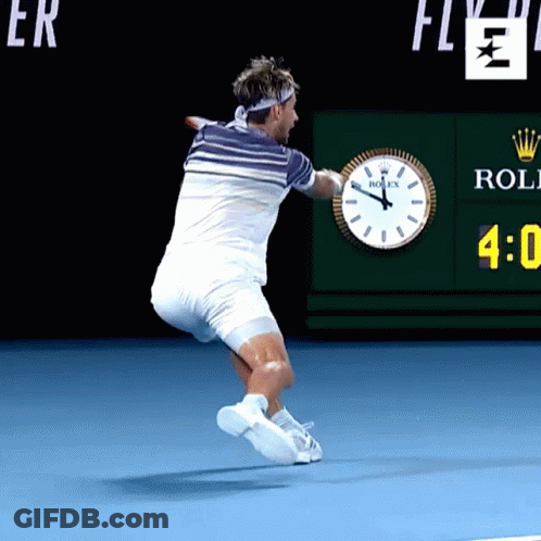 Rolex Clock Behind Tennis Player GIF