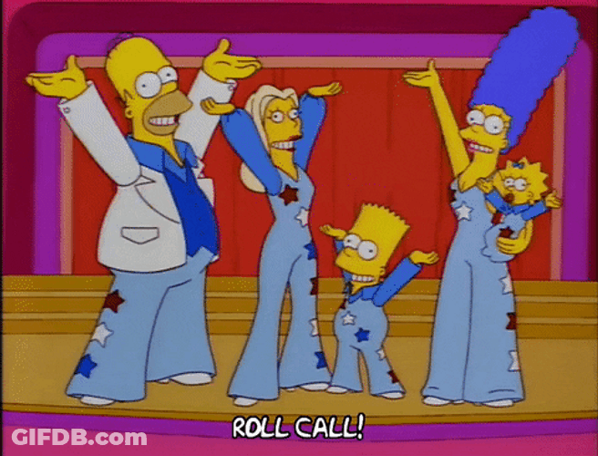 Roll Call The Simpsons GIF