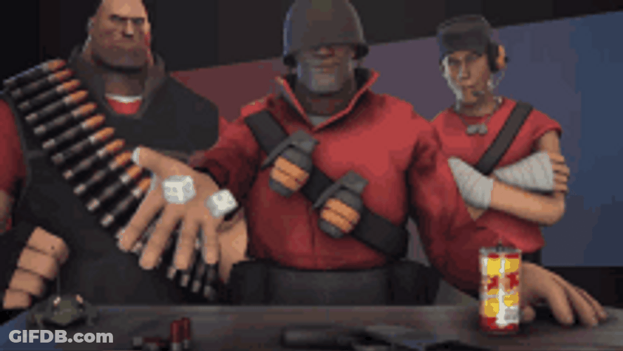 Roll Dice Tf2 Game Soldiers GIF