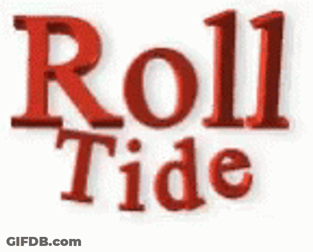 Roll Tide Dancing Lettering GIF