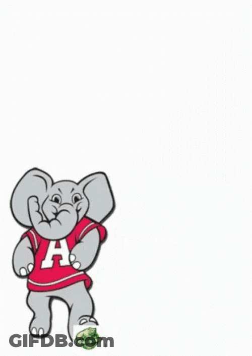 Roll Tide Elephant Sticker GIF