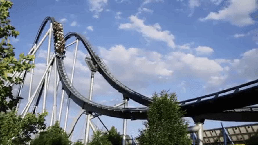 Roller Coaster Amusement Park Ride GIF