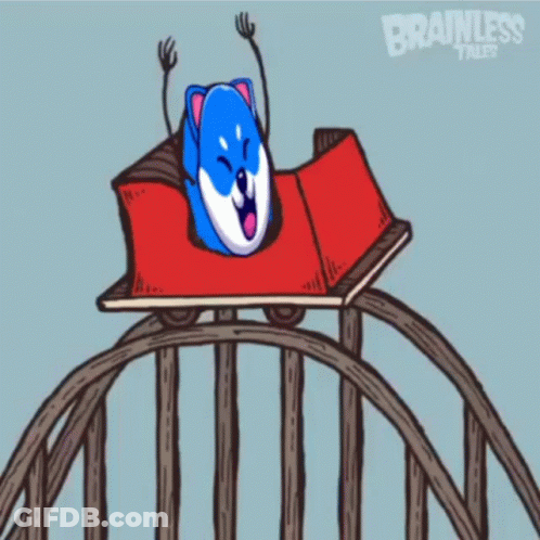 Roller Coaster Cartoon Brainless Tales GIF