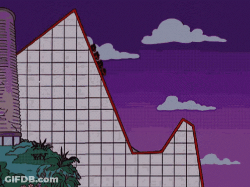 Roller Coaster Cartoon With Purple Sky GIF