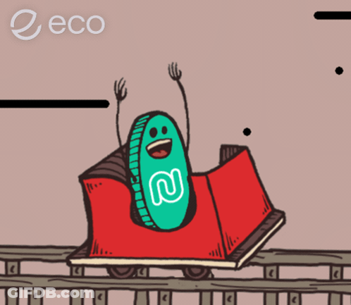 Roller Coaster Drawing With Word Eco GIF
