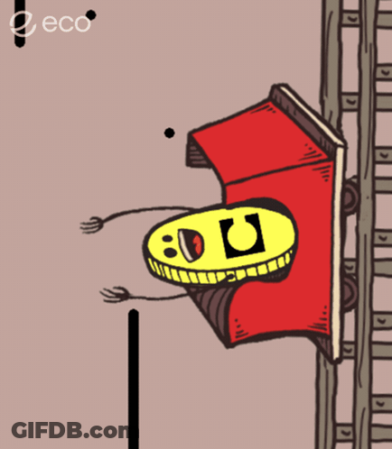 Roller Coaster Drawing With Word Eco GIF
