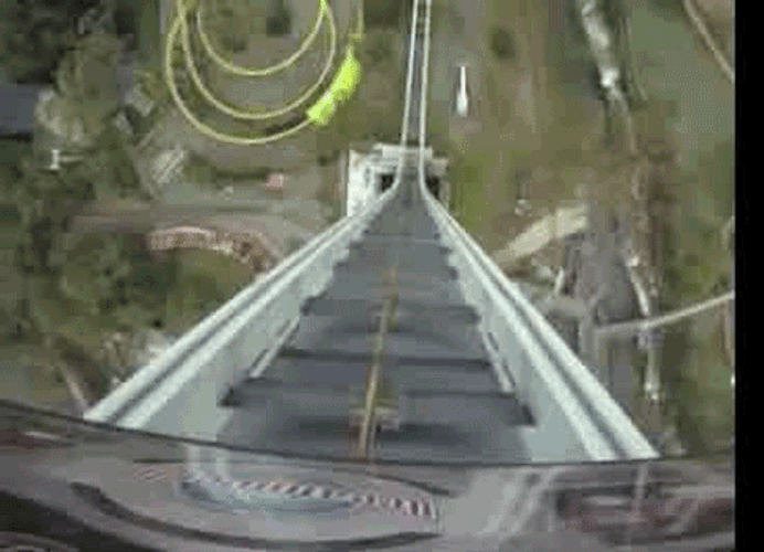 Roller Coaster Exciting Tunnel Drop GIF