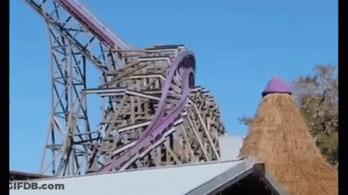 Roller Coaster Going Down Hill GIF